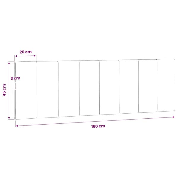 vidaXL Sängynpäädyn tyyny, tummanharmaa, 160 cm, sametti