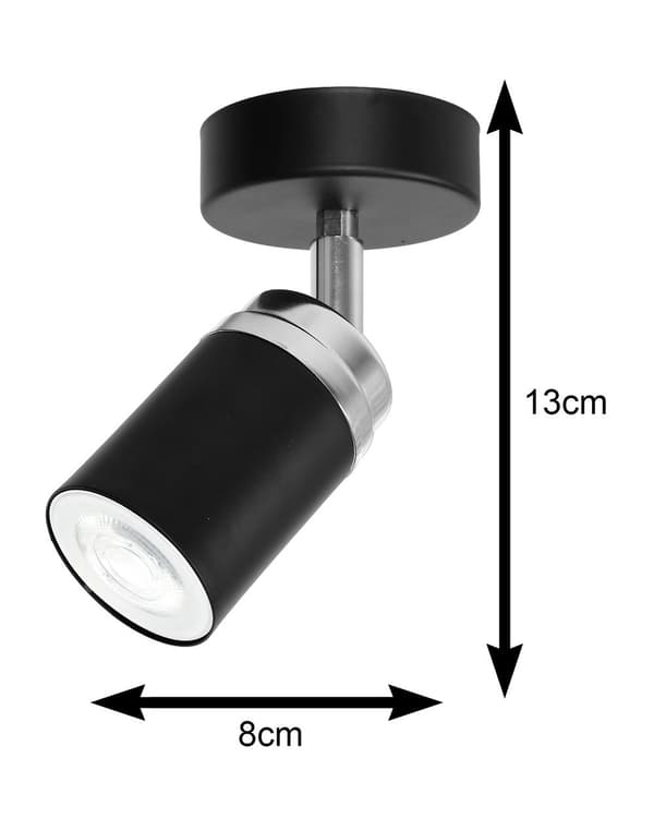 Moderne sort loftslampe Reno spot