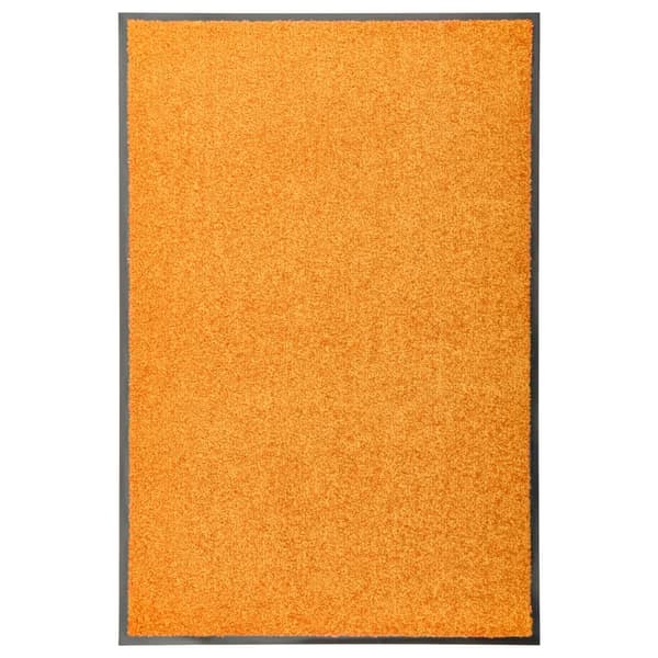 vidaXL vaskbar dørmåtte, orange, 60 x 90 cm