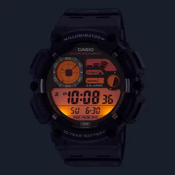 HERREKLOCKA CASIO Digital Månfas WS-1500H-1A + LÅDA
