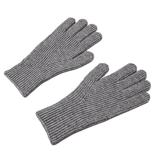 Stickade telefonvantar med fingerutskärningar, unisex, grå
