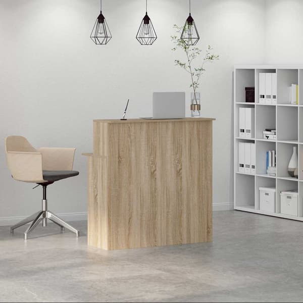 vidaXL Receptionsdisk Sonoma Ek 100x50x103,5 cm limmat trä