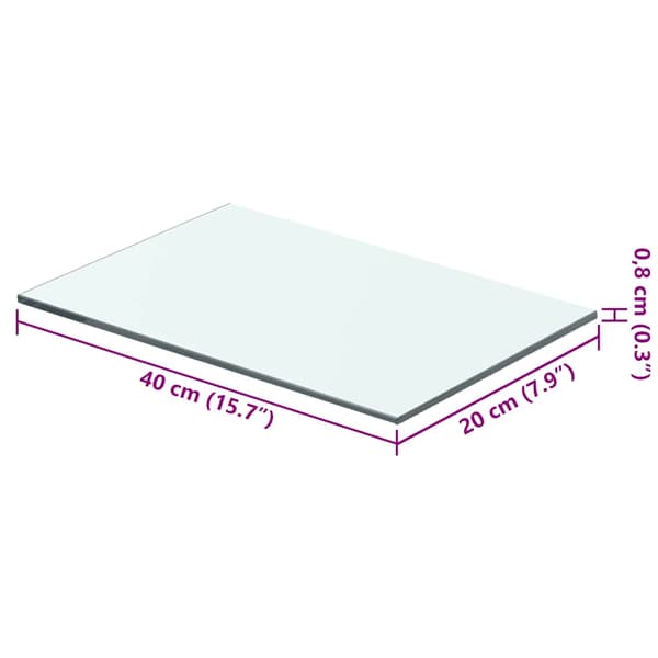 vidaXL Klarglaspanel 40x20 cm