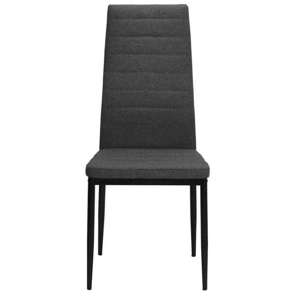 vidaXL Matstolar, set om 4, mörkgrå, tygklädsel