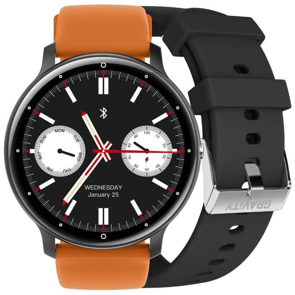 Smartklocka unisex Gravity GT1-2 Pro - Bluetooth-samtal, extra rem (sg027b)