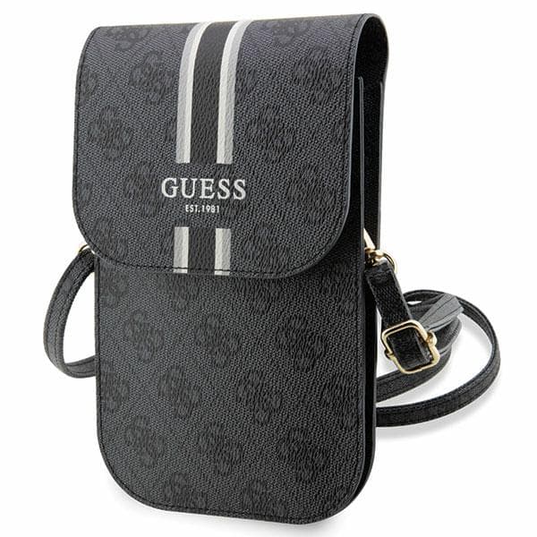 Guess 4G Stripes skuldertaske, sort