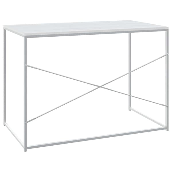 vidaXL computerbord, hvid 110x60x70 cm, træbaseret materiale