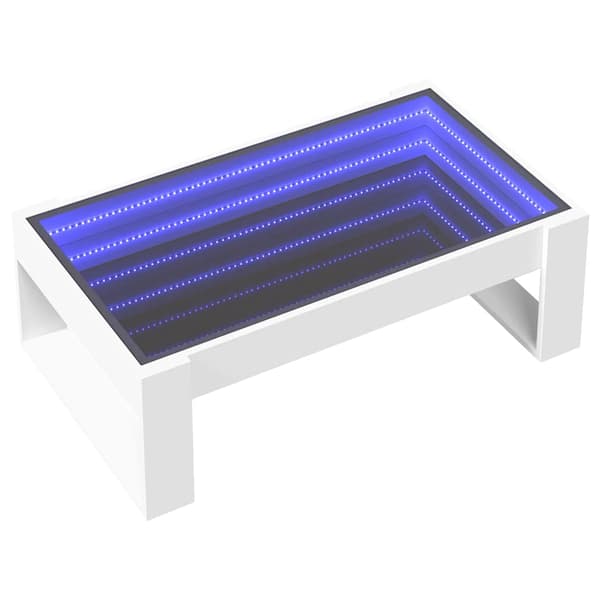 vidaXL Infinity LED soffbord vitt 90x53x30 cm