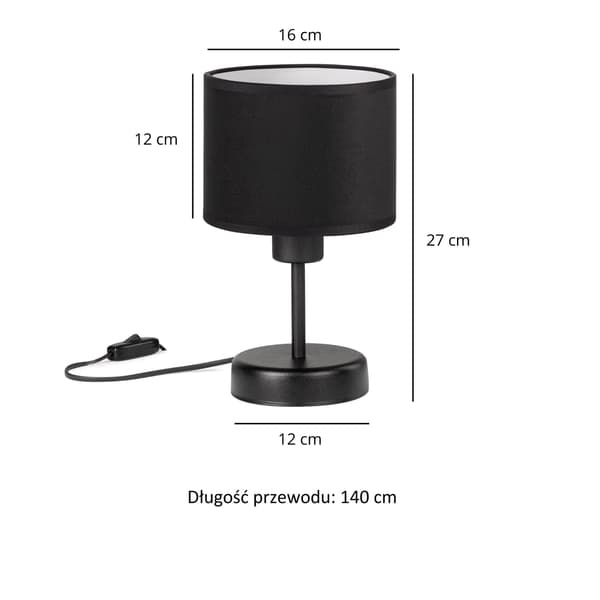 Tornado AMRUB-lampa, svart sammet