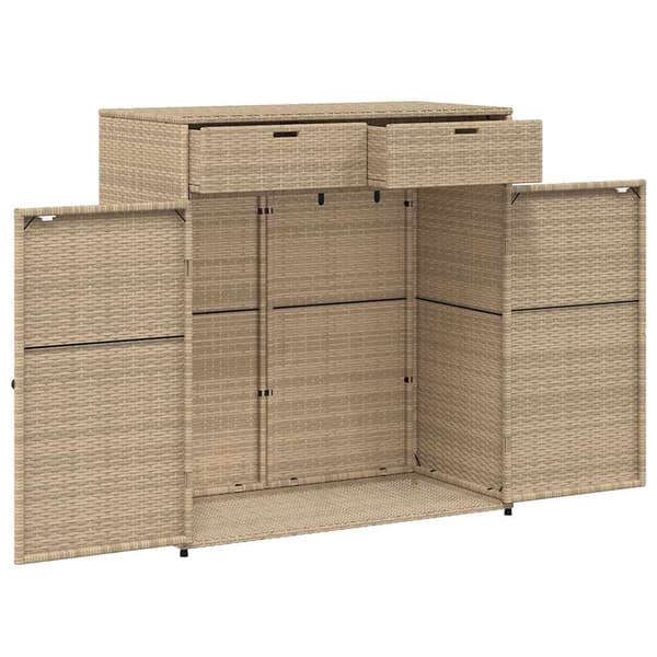 vidaXL Puutarhakaappi, Harmaa, 105x55x113 cm, Polyrottinki