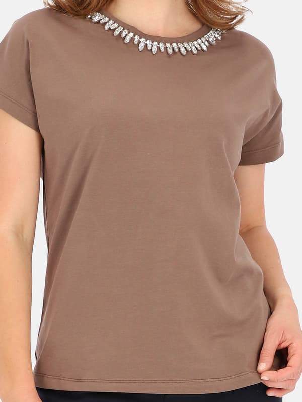 ELEGANT DAMBLUS I BOMULL MED HALSBAND