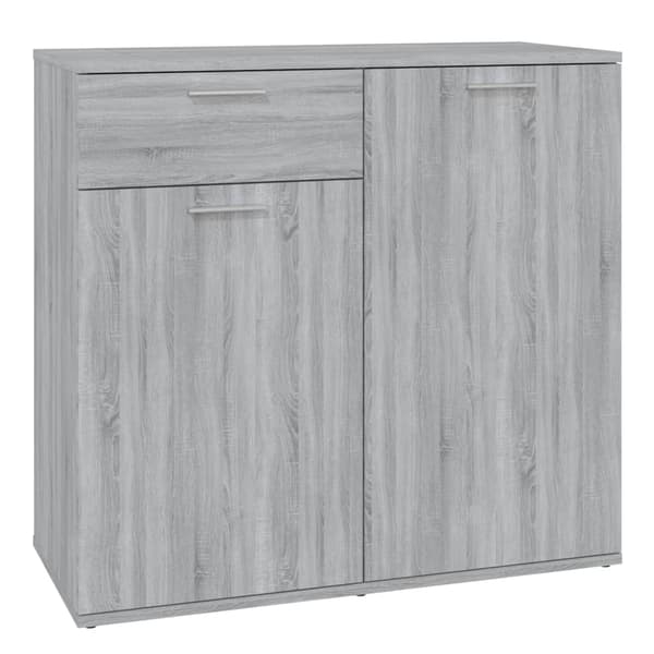 vidaXL kommode, grå Sonoma-eg, 80x36x75 cm