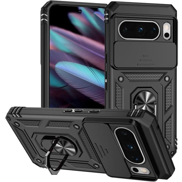 Pansret cover til Google Pixel 8 Pro, CamShield Slide, sort
