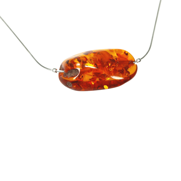 Cognac rav halskæde - Baltisk rav Collier