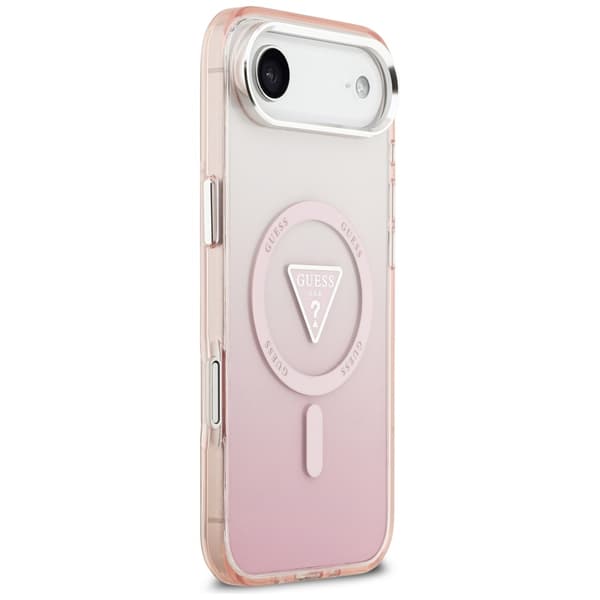 Guess IML Gradient Triangle Logo MagSafe-etui til iPhone Air, lyserødt