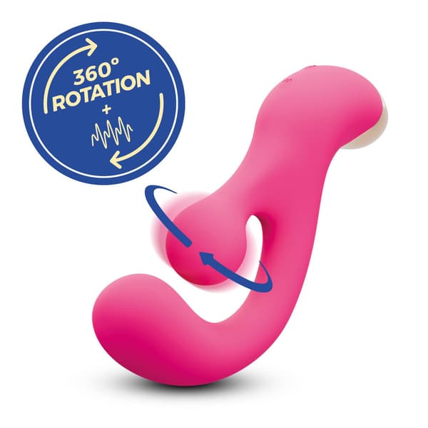 KNUSENDE PLEASER VIBRATOR MED ROTERENDE STIMULATION