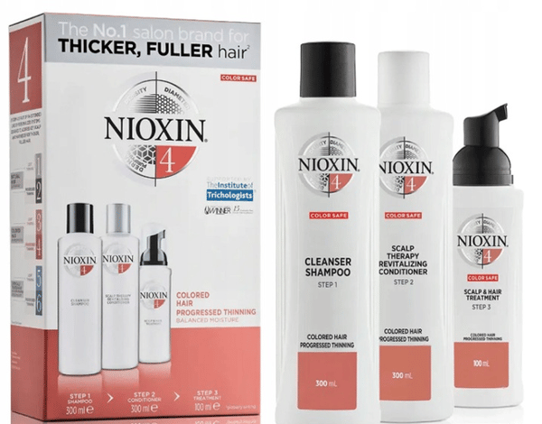 Nioxin System 4 Kit Schampo+Balsam+Behandling 2x300+100 ml