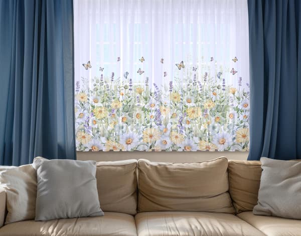 Gardin på tapetryk 807