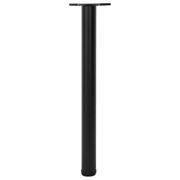 4 højdejusterbare bordben, sort, 710 mm