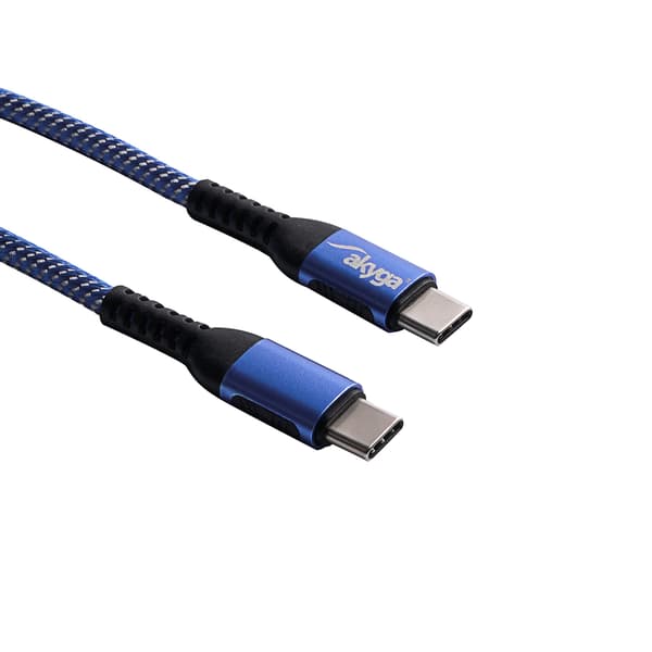 Akyga AK-USB-36 USB-C-kabel Flätad USB-kabel 100W E-Mark PD QC 0,5m 480Mb/s