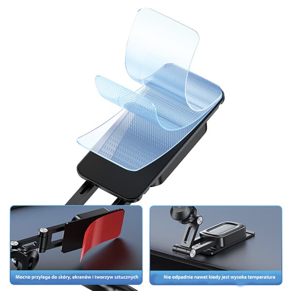 USAMS magnetisk, foldbar dashboardholder US-ZJ076 sort