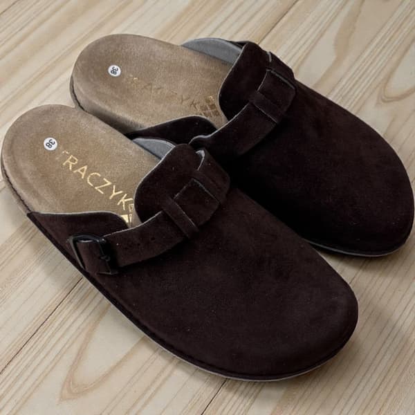 KOMFORTABLE TRACZYK FLIP-FLOPS Profileret CHOCO Ortopædisk NATURLÆDER størrelse 40