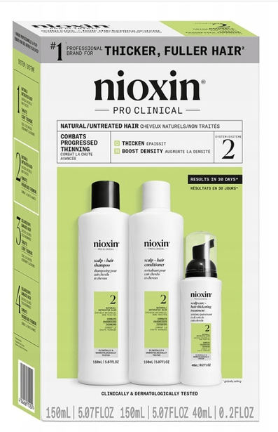 Nioxin System 2 Kit Schampo+Balsam+Behandling 2x150+40 ml