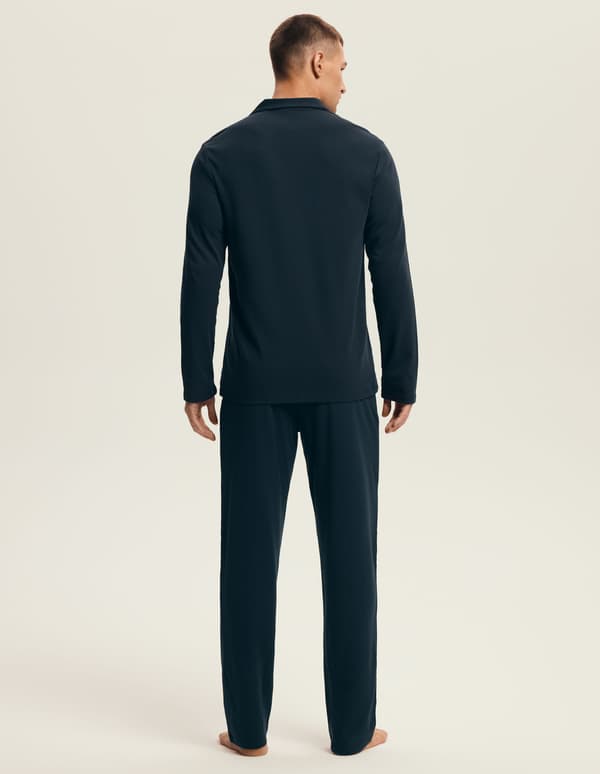 Mos Henderson herrpyjamas | Marinblå M