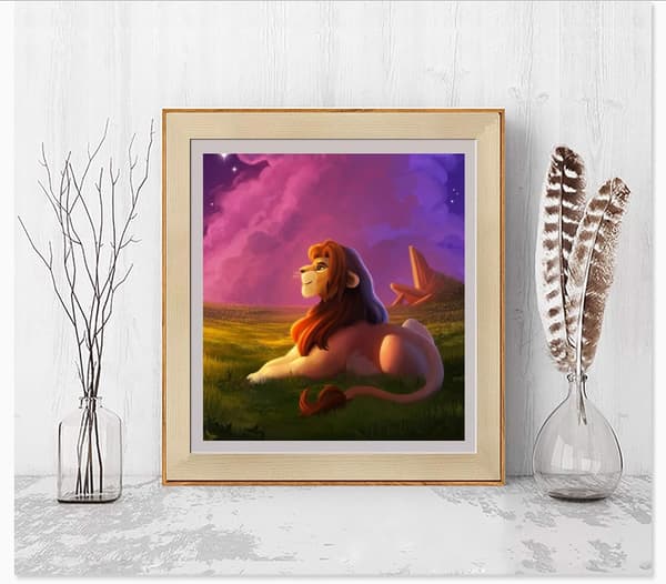 5D DIY diamantbroderi Lejonkungen Simba