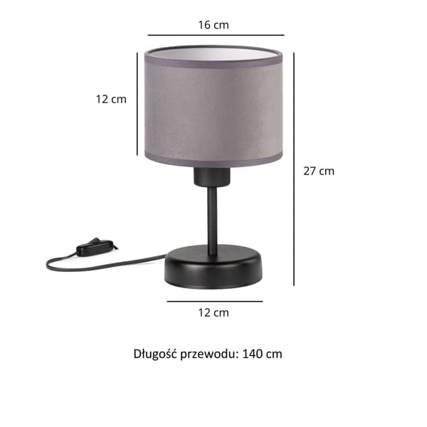 Tornado AMRUB-lampa, grå sammet