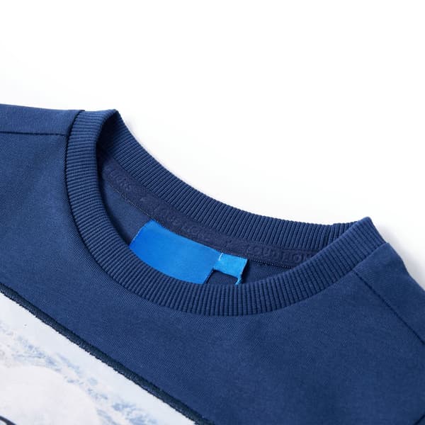 Barn långärmad T-shirt, indigo, 92