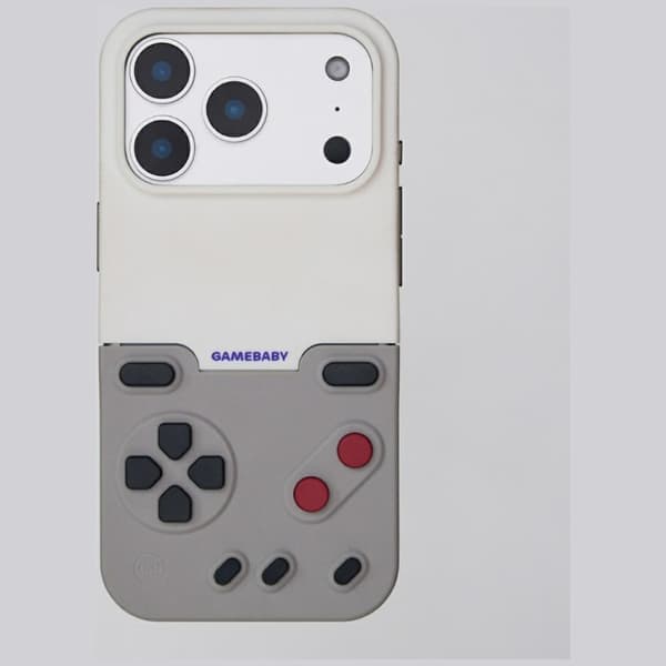 GAMEBABY-skal med handkontroll för iPhone 17 Pro Max grått
