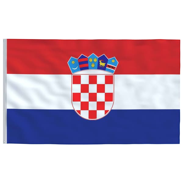 vidaXL Kroatisk flag, 90 x 150 cm