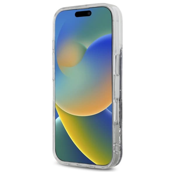 DKNY Liquid Glitter Arch Logo-cover til iPhone 16 Pro, sort