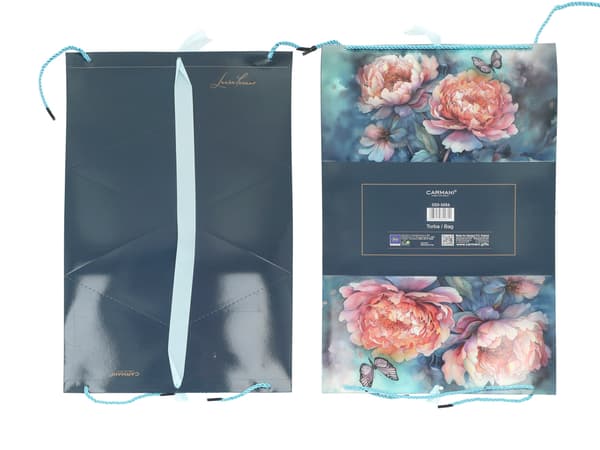 Set med 6 dekorativa väskor - Blommor (CARMANI)