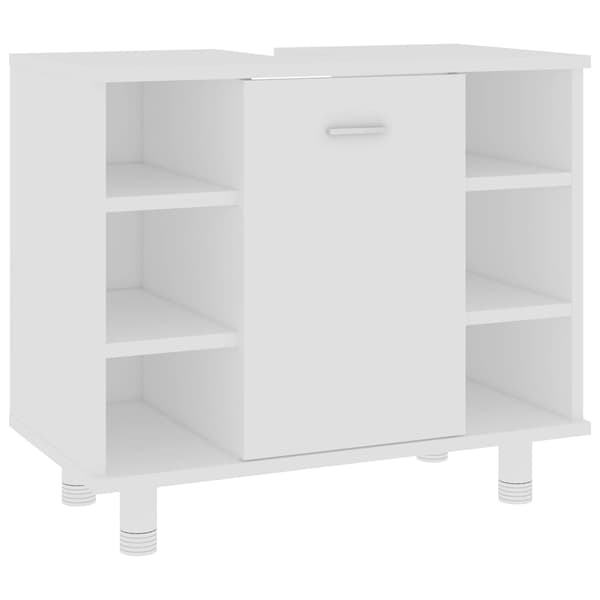 vidaXL badeværelsesskab hvid 60x32x53,5 cm spånplade
