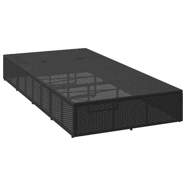 vidaXL liggestol med flydende hynde sort polyrattan