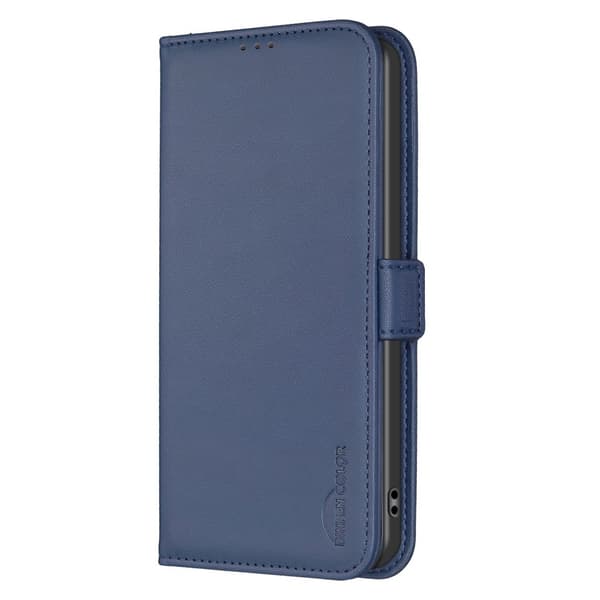 Flip-cover til Samsung Galaxy A15, BINFEN pung, blå + 9H glas