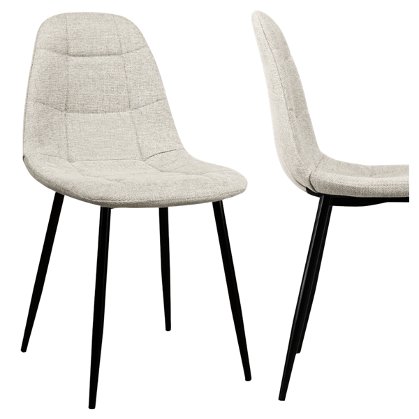 Masimo stol, beige stof, sorte ben