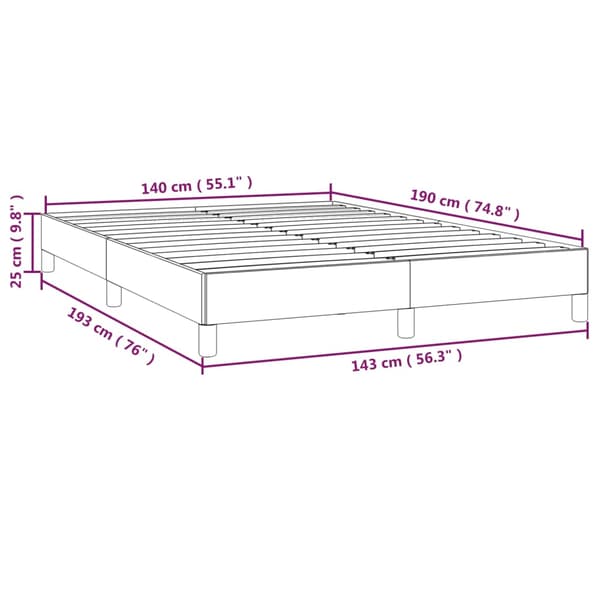 vidaXL sengestel sort 140x190 cm kunstlæder