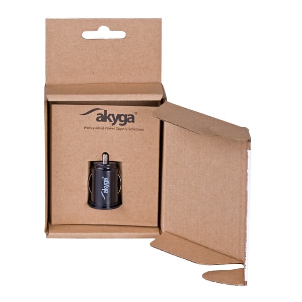 Akyga AK-CH-02 Biloplader 2x USB 5V / 1A til 12-24V cigarettænder