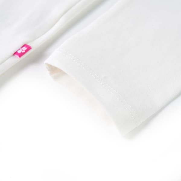 Barn långärmad T-shirt, ecru, 116