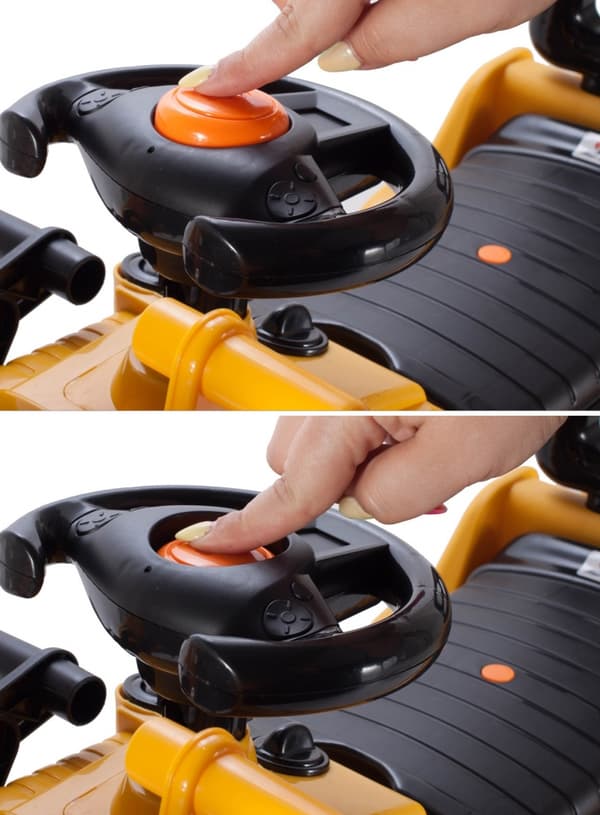 Ride-on bulldozer med potte