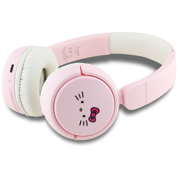 Hello Kitty Face Logo Bluetooth On-Ear Hörlurar Rosa