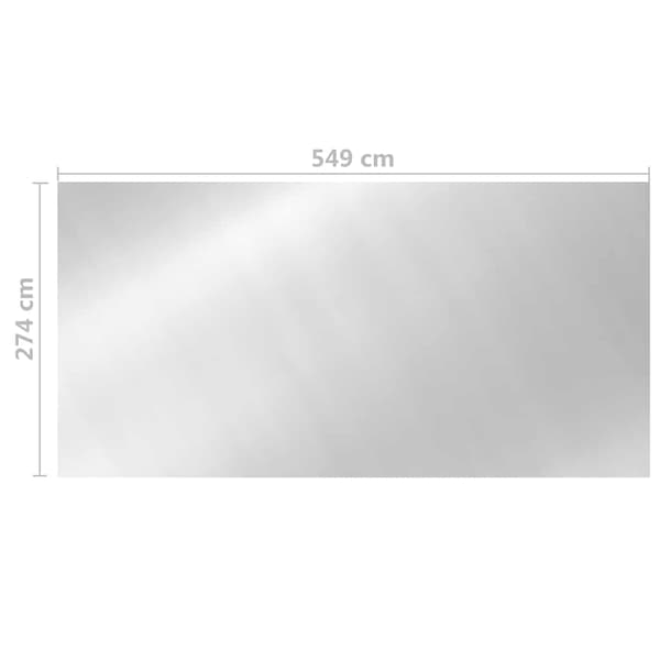 vidaXL Poolfolie silver 549x274 cm PE