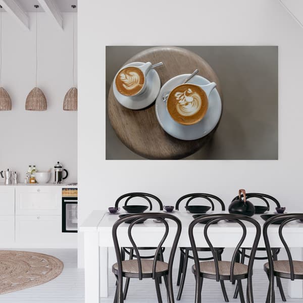 Lærredstryk Køkken Kaffekopper 100x60