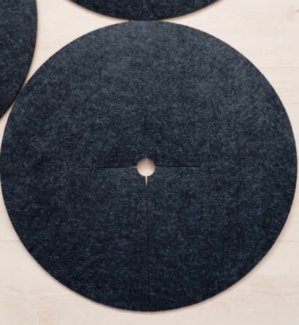 Set med 3 ogrässkyddsskivor, mulching, grafit, diameter 33 cm
