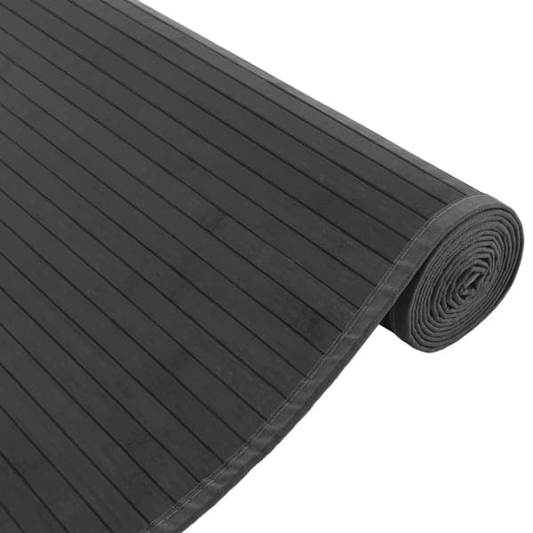 vidaXL Suorakulmainen matto, harmaa, 80x200 cm, bambu