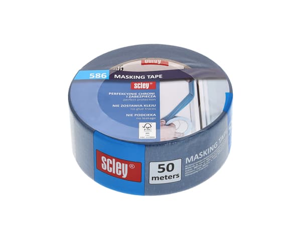 Scley blå maskeringstejp 586-serien (48 mm x 50 m)