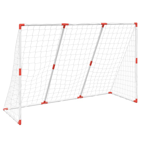 vidaXL 2-i-1 børnefodboldmål med bolde hvid